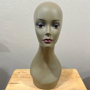 [6] Mannequin Head Plastic Display for Wigs Hats Sunglasses Jewelry